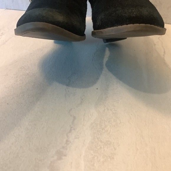 Dolce Vita Suede Ankle Boots, Black Suede, Women's 7.5 Triple Buckle Grunge Goth - Picture 8 of 11